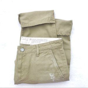 AG Adriano Goldschmied Ex-Boyfriend Cropped Khaki